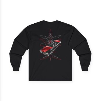 Unisex Long Sleeve Tee – 65Cadi With Pinstriping Design for Casual Wear