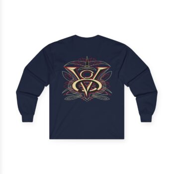 V8 Logo with pinstriping Stylish Unisex Long Sleeve Tee with Unique Graphic Design, Casual Wear, Graphic Tee, Streetwear, Urban Fashion, Gift Idea