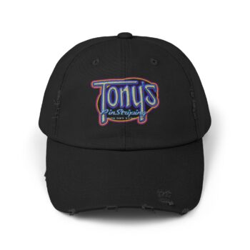 Tonys Logo Trendy Distressed Cap, Casual Wear Hat, Vintage Style Cap, Gift for Him/Her, Everyday Fashion Accessory
