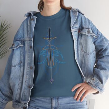 Abstract Nautical Sword Tee — Minimal Sailor Line Art T-Shirt