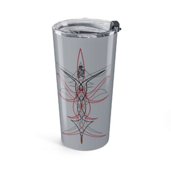 20oz Insulated Tumbler — Tony Pinstripe Abstract Crescent Stainless Travel Mug