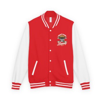 Letterman Jacket — “Who’s Your Daddy” Skull Mechanic Varsity Jacket