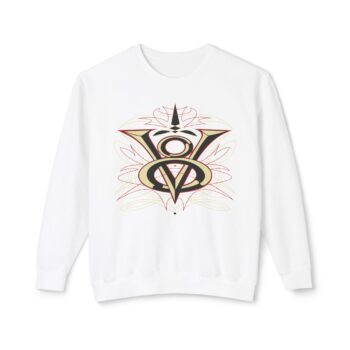 V8 Pinstriped Crewneck Sweatshirt — Vintage Muscle Car Logo