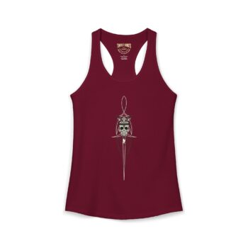 Sugar Skull with  Pinstriping design Women’s Racerback Tank