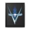 Winged Eye V Emblem Matte Framed Canvas — Mystical Neon Wall Art